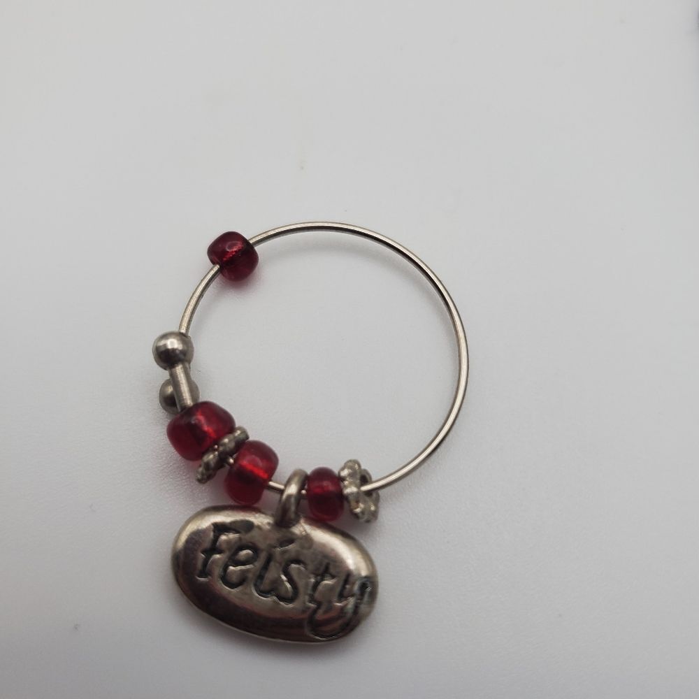 Feisty red fire charm pendant‎